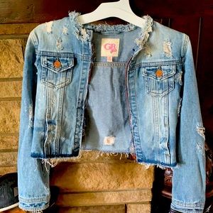 Girls med blue Jean jacket